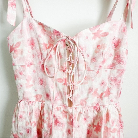 Bardot Laurie Floral Mini Dress in Pink Floral sz XS 2 - Picture 5 of 8